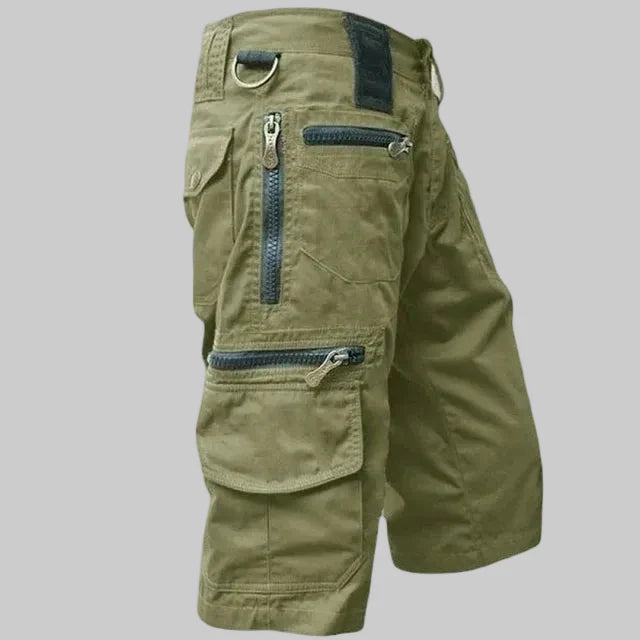 Men’s Outdoor Cargo Shorts – Zipped Pockets for Hiking and Fishing