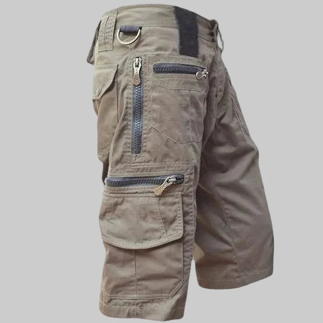 Men’s Outdoor Cargo Shorts – Zipped Pockets for Hiking and Fishing