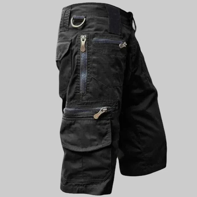 Men’s Outdoor Cargo Shorts – Zipped Pockets for Hiking and Fishing