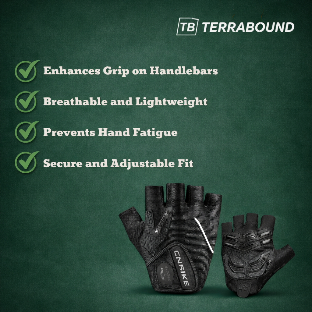 Breathable Cycling Gloves – Gel-Padded Grip with Reflective Trim