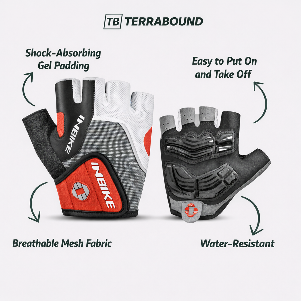 Breathable Cycling Gloves – Gel-Padded Grip with Reflective Trim