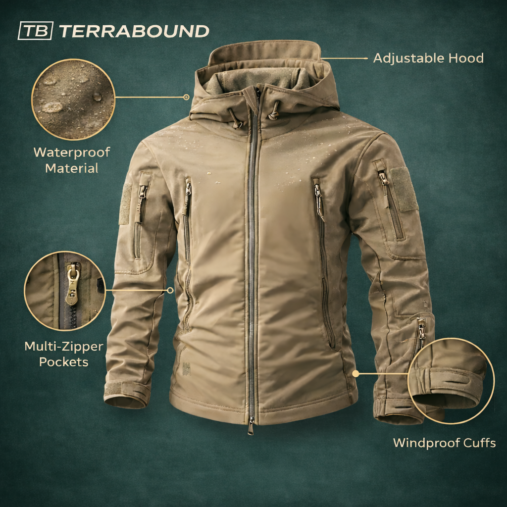 Hooded Softshell Outdoor Jacket – Wind-Resistant Layer for Cold Weather