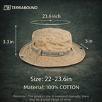 Men's Boonie Hat - Packable Wide Brim Sun Hat with Chin Strap for Hiking & Fishing