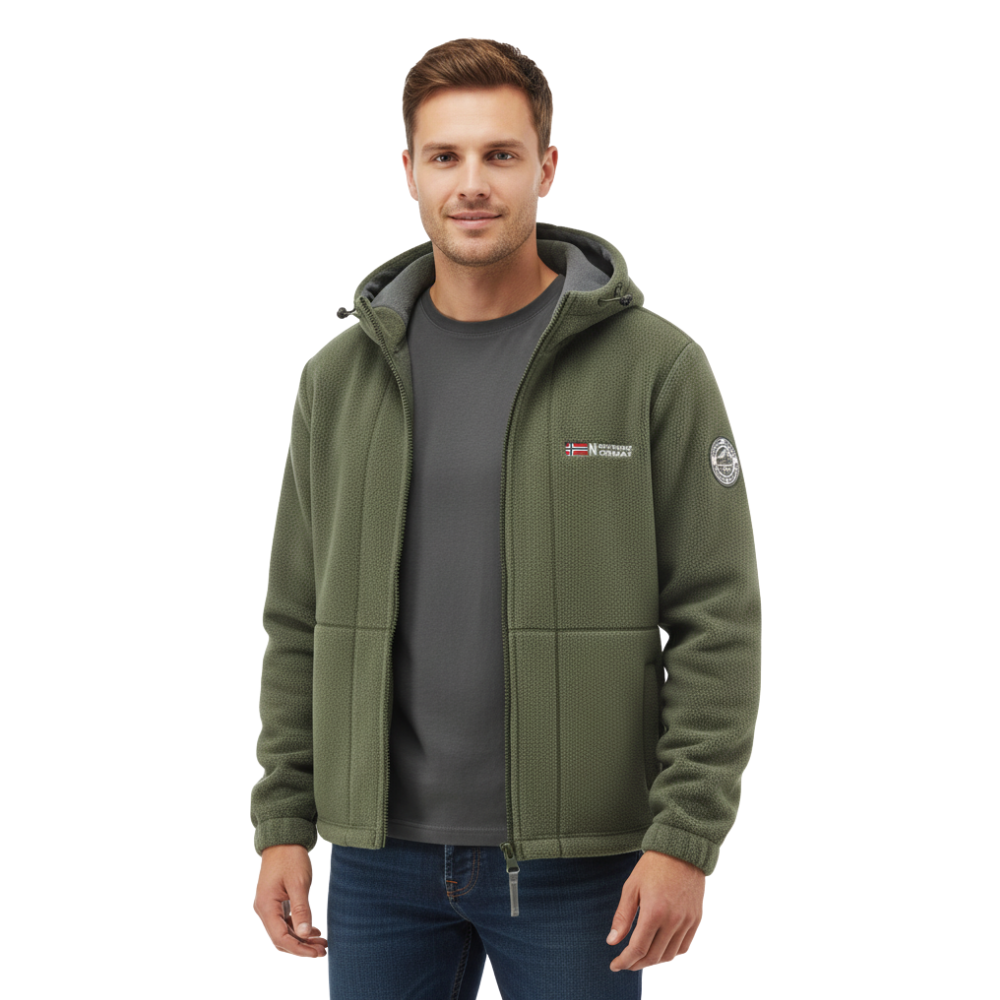 Men’s Windproof Fleece Jacket | Breathable Outdoor Layer for Cold Weather