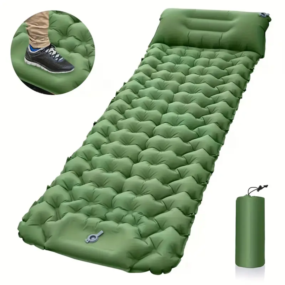Camping Sleeping Mat | Lightweight Design with Built-In Pump