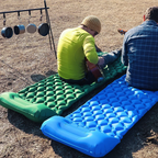 Camping Sleeping Mat - Built-In Foot Pump - Inflatable Mat with Pillow