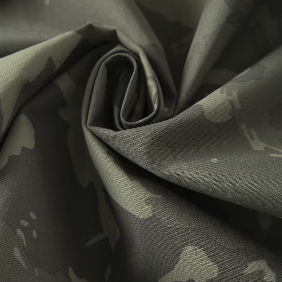 Men's Camo Windbreaker Jacket - Lightweight Hooded Anorak - Half-Zip