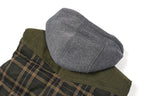 Men's Gilet - Tartan Check - Hooded Insulated Body Warmer