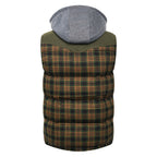 Men's Gilet - Tartan Check - Hooded Insulated Body Warmer