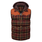 Men's Gilet - Tartan Check - Hooded Insulated Body Warmer