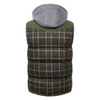 Men's Gilet - Tartan Check - Hooded Insulated Body Warmer