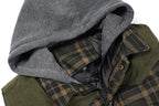 Men's Gilet - Tartan Check - Hooded Insulated Body Warmer