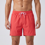 Men's swim shorts in Red - front