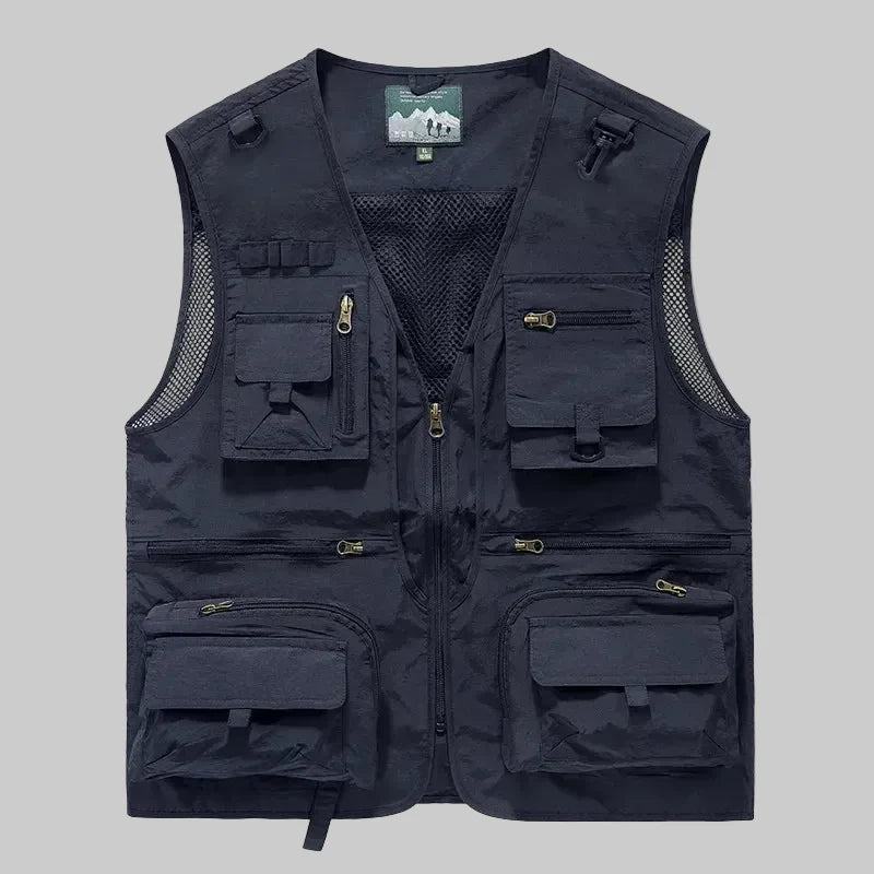 Breathable Outdoor Utility Vest with Multiple Pockets – Lightweight Mesh Design