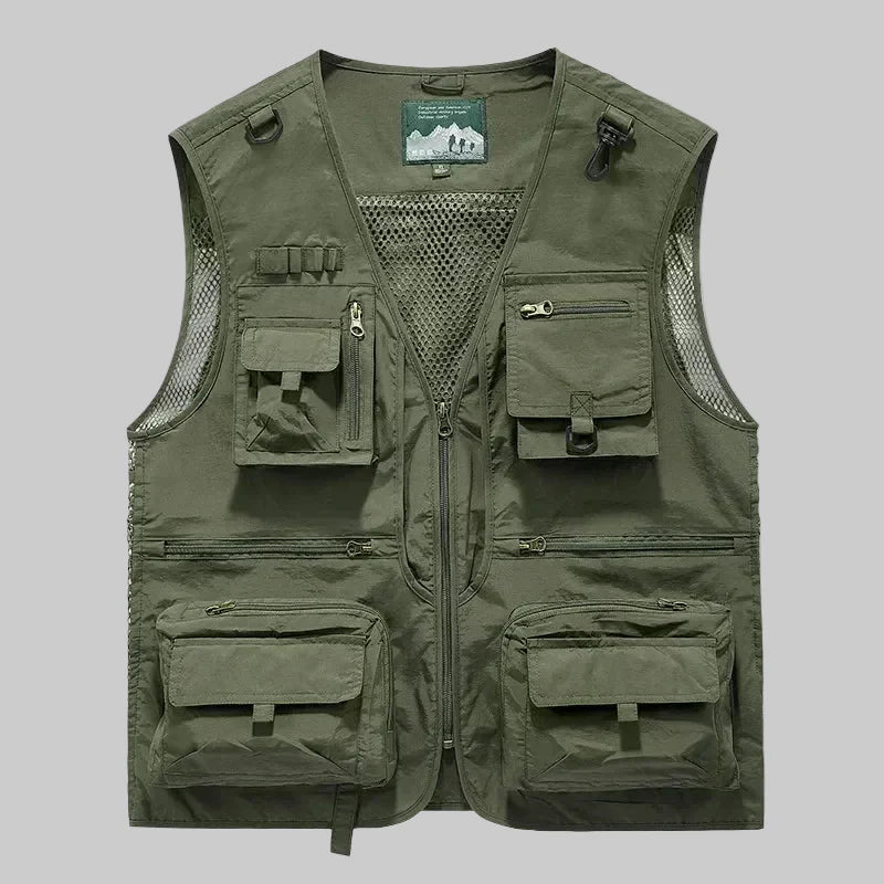 Breathable Outdoor Utility Vest with Multiple Pockets – Lightweight Mesh Design