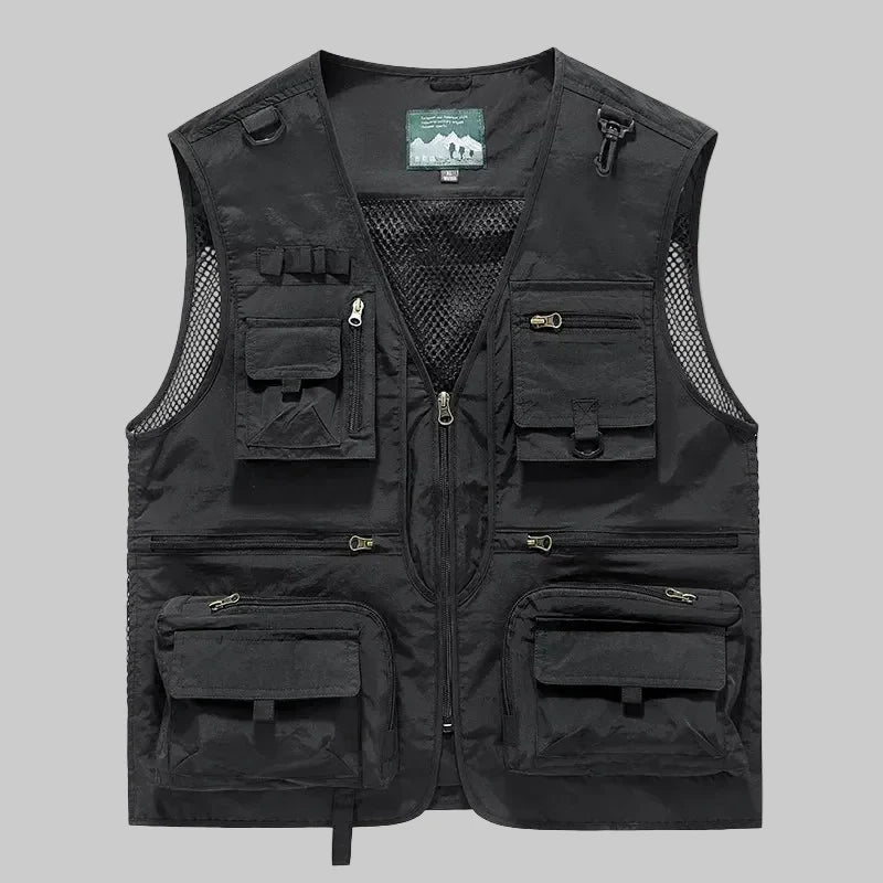Breathable Outdoor Utility Vest with Multiple Pockets – Lightweight Mesh Design