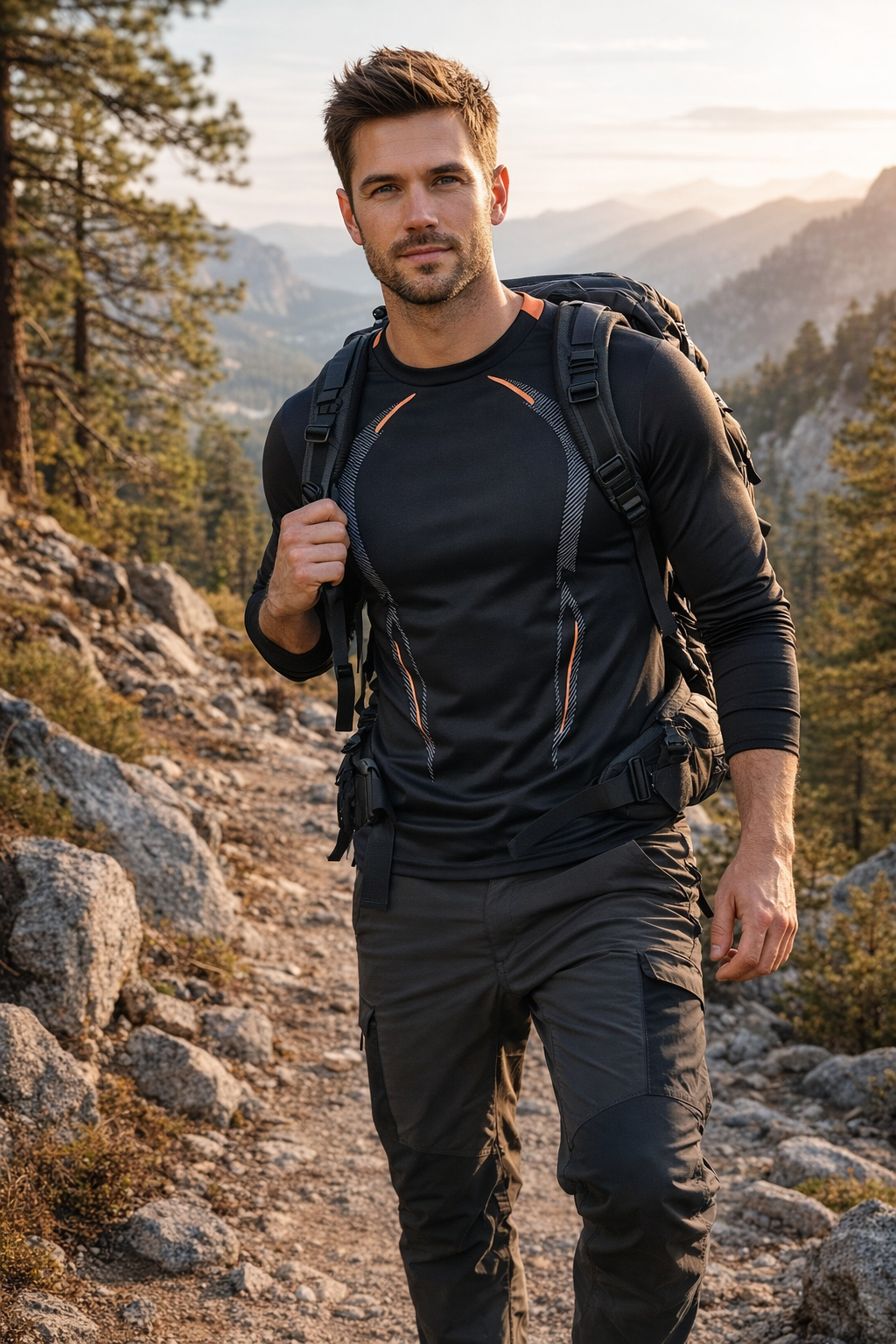 Men’s Breathable Long Sleeve Outdoor Shirt – Lightweight Trail Layer