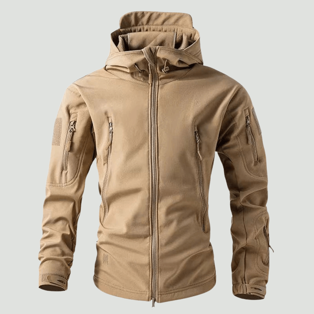 Hooded Softshell Outdoor Jacket – Wind-Resistant Layer for Cold Weather