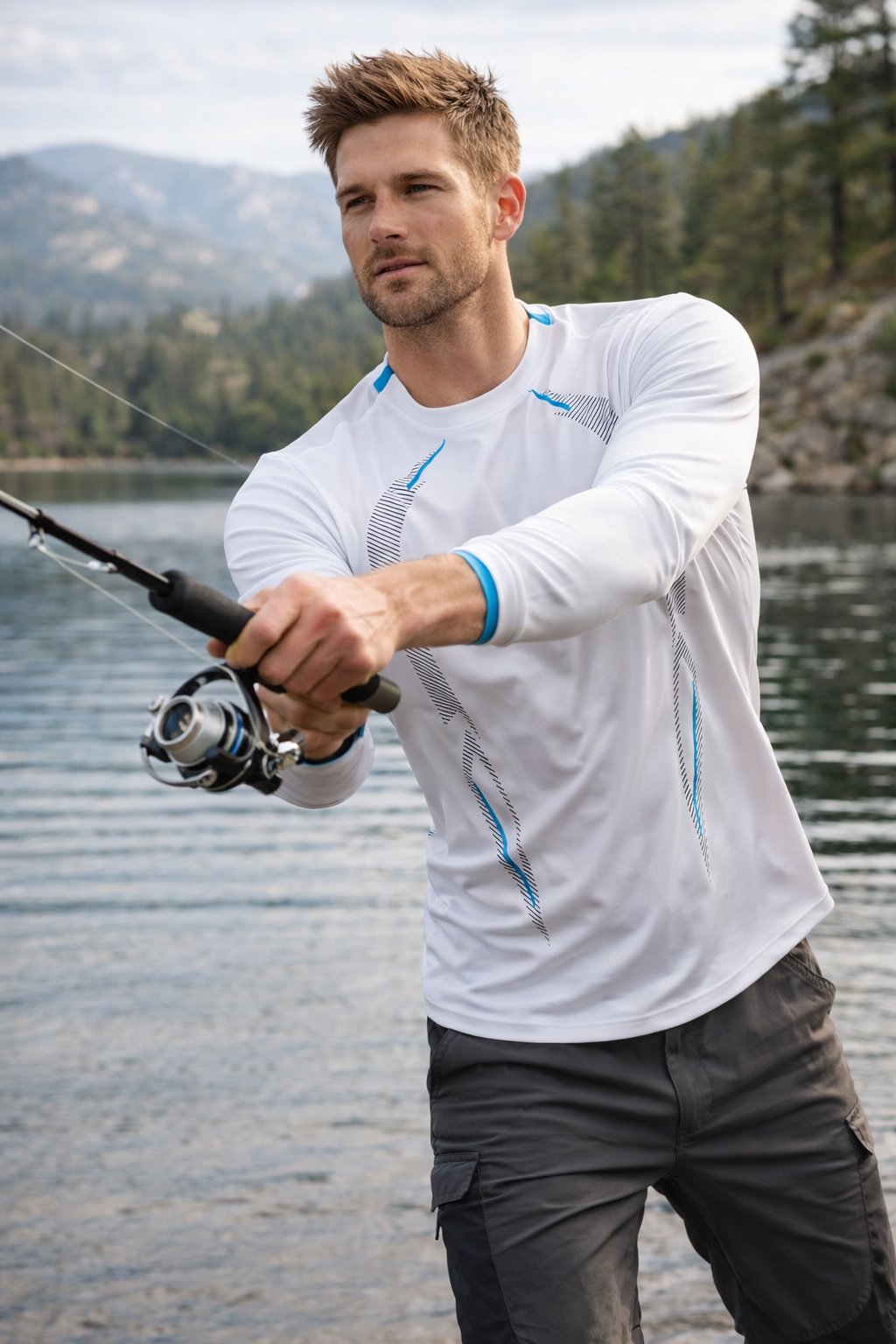 Men’s Breathable Long Sleeve Outdoor Shirt – Lightweight Trail Layer