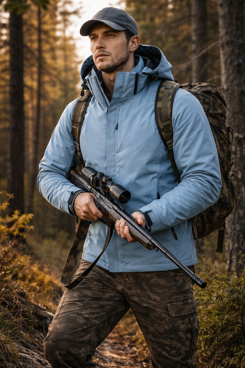 Men's Lightweight Waterproof Jacket - Packable Wind-Resistant Outdoor Rain Jacket for Hiking & Travel