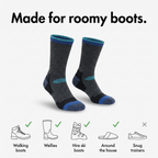 Where the thick ski socks fit: walking boots, wellies, hire ski boots and around the house