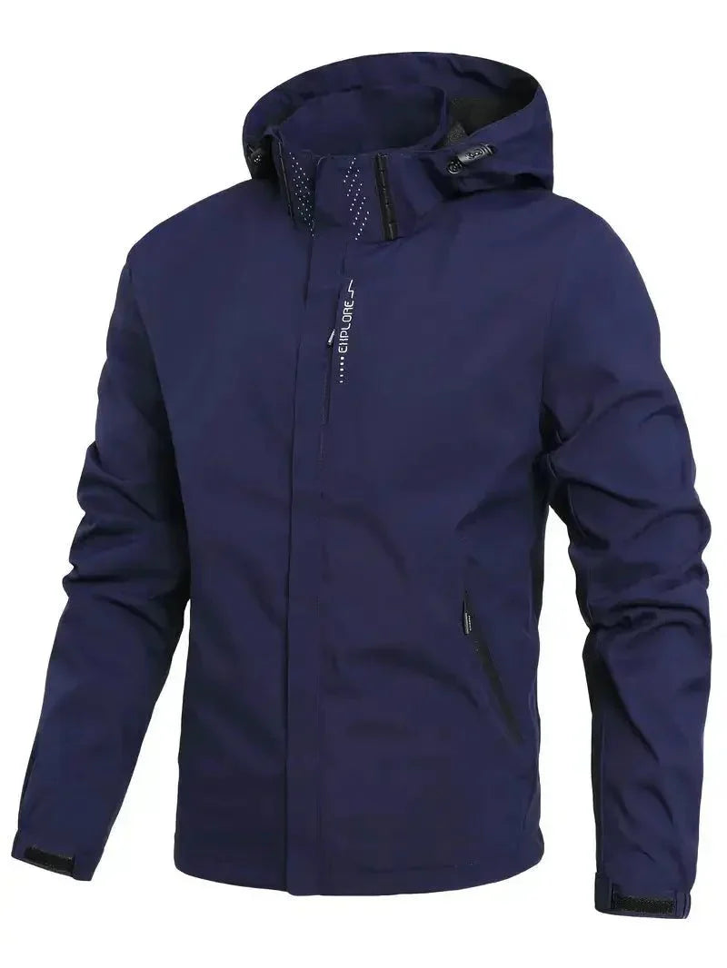 Men's Lightweight Waterproof Jacket - Packable Wind-Resistant Outdoor Rain Jacket for Hiking & Travel