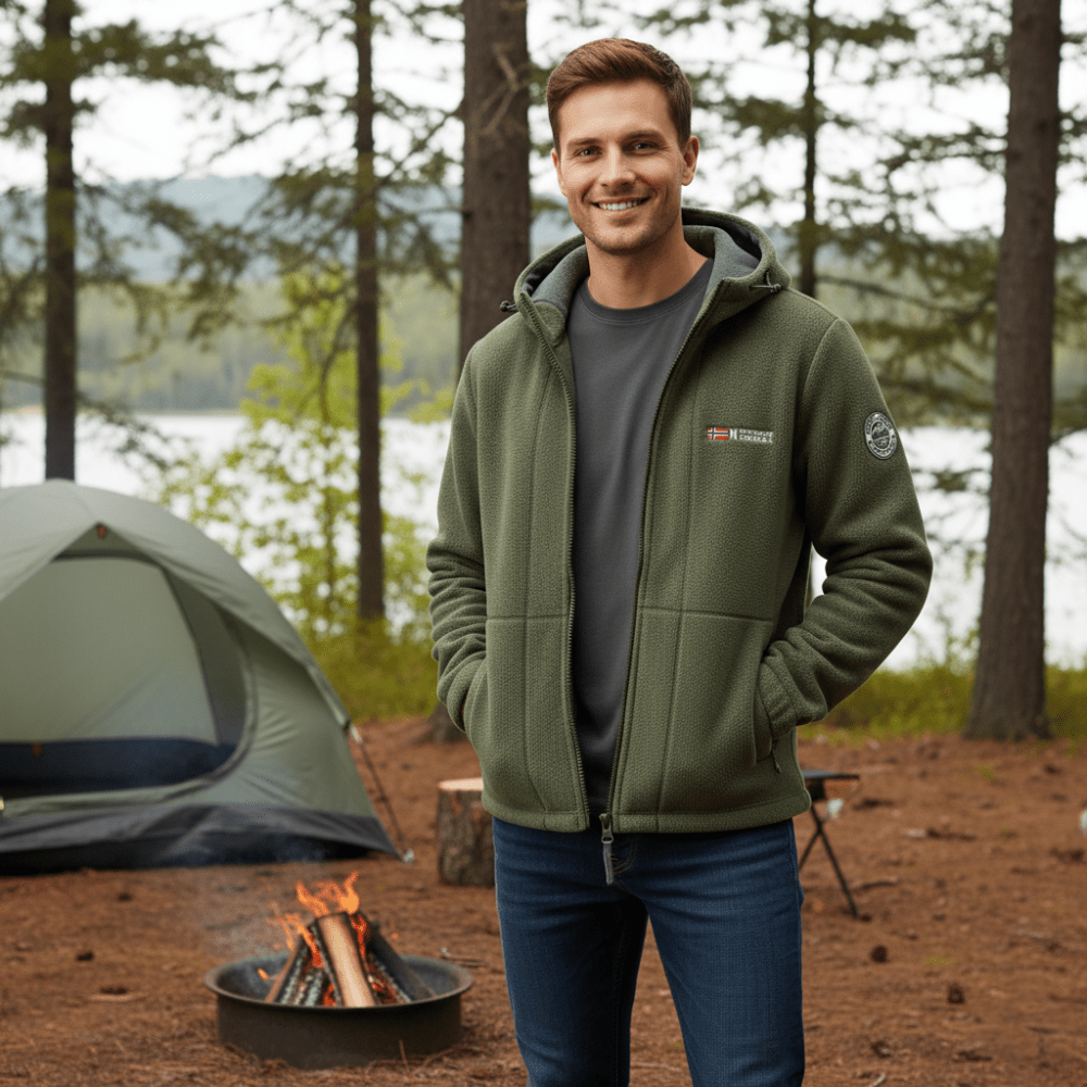 Men’s Windproof Fleece Jacket | Breathable Outdoor Layer for Cold Weather