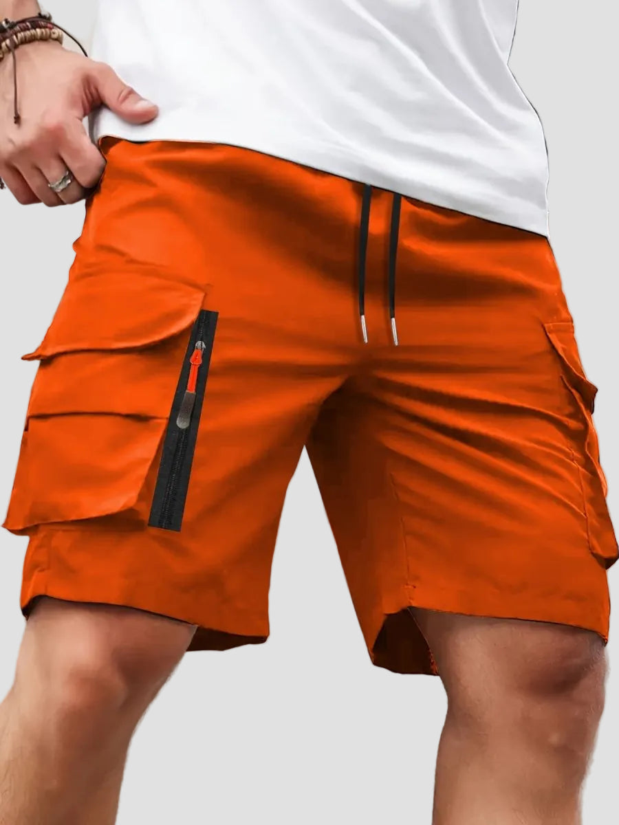 Men’s Lightweight Cargo Shorts with Zip Pockets – Outdoor Hiking Design