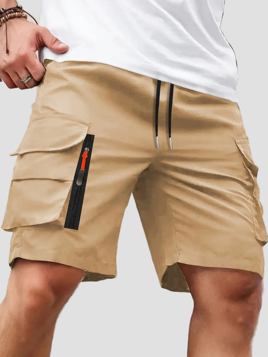 Men’s Lightweight Cargo Shorts with Zip Pockets – Outdoor Hiking Design