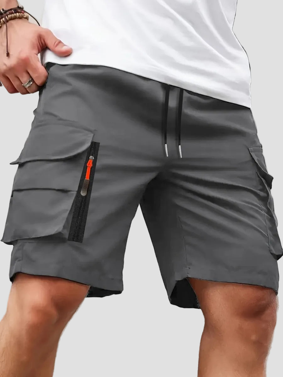 Men’s Lightweight Cargo Shorts with Zip Pockets – Outdoor Hiking Design