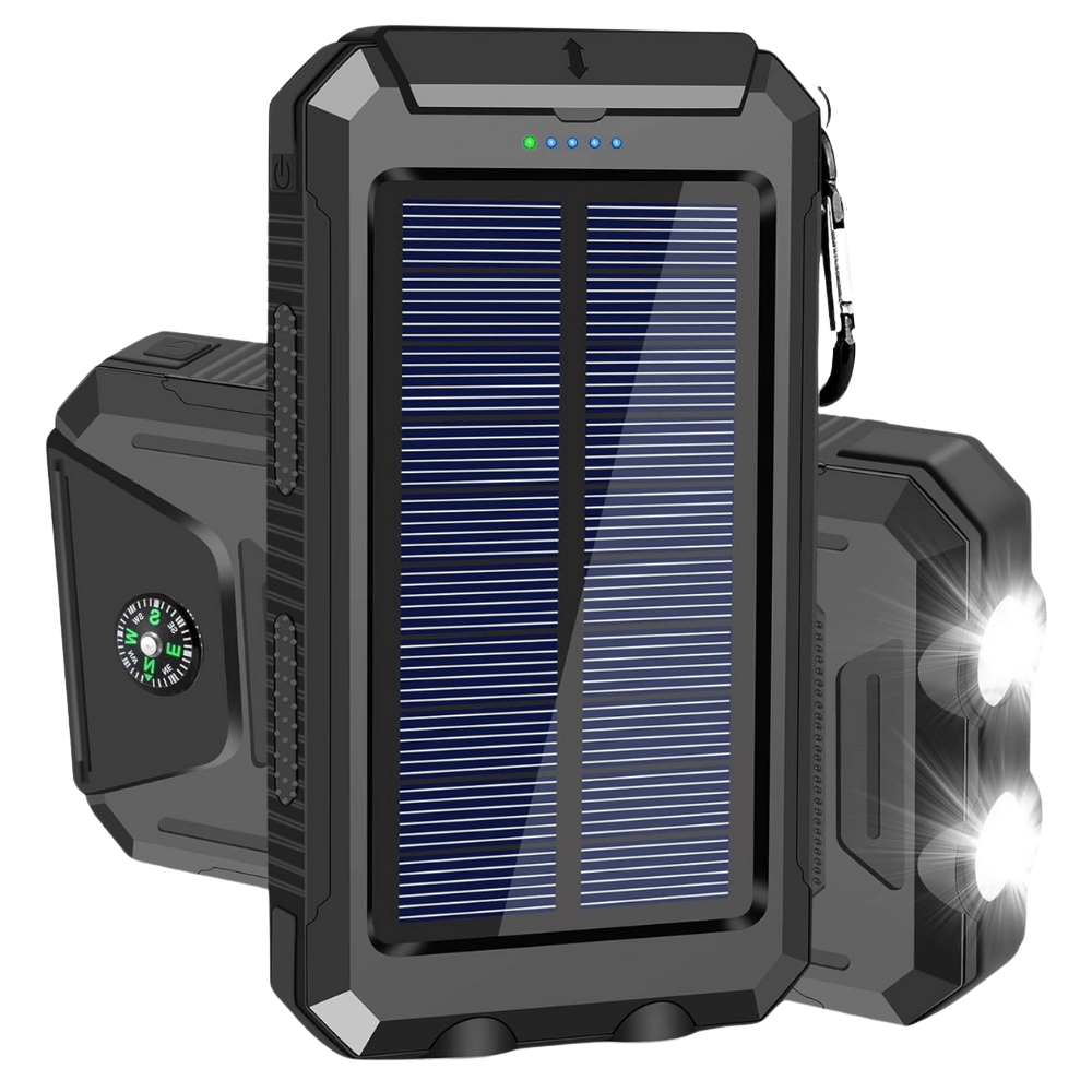 Solar Power Bank 10,000 mAh | Waterproof & Shockproof Outdoor Charger