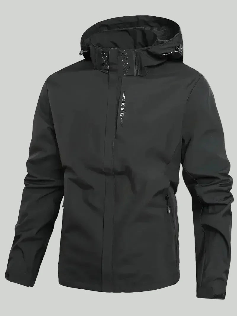Men's Lightweight Waterproof Jacket - Packable Wind-Resistant Outdoor Rain Jacket for Hiking & Travel