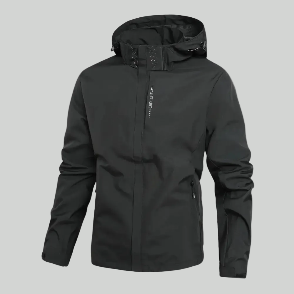 Men's Lightweight Waterproof Jacket - Packable Wind-Resistant Outdoor Rain Jacket for Hiking & Travel