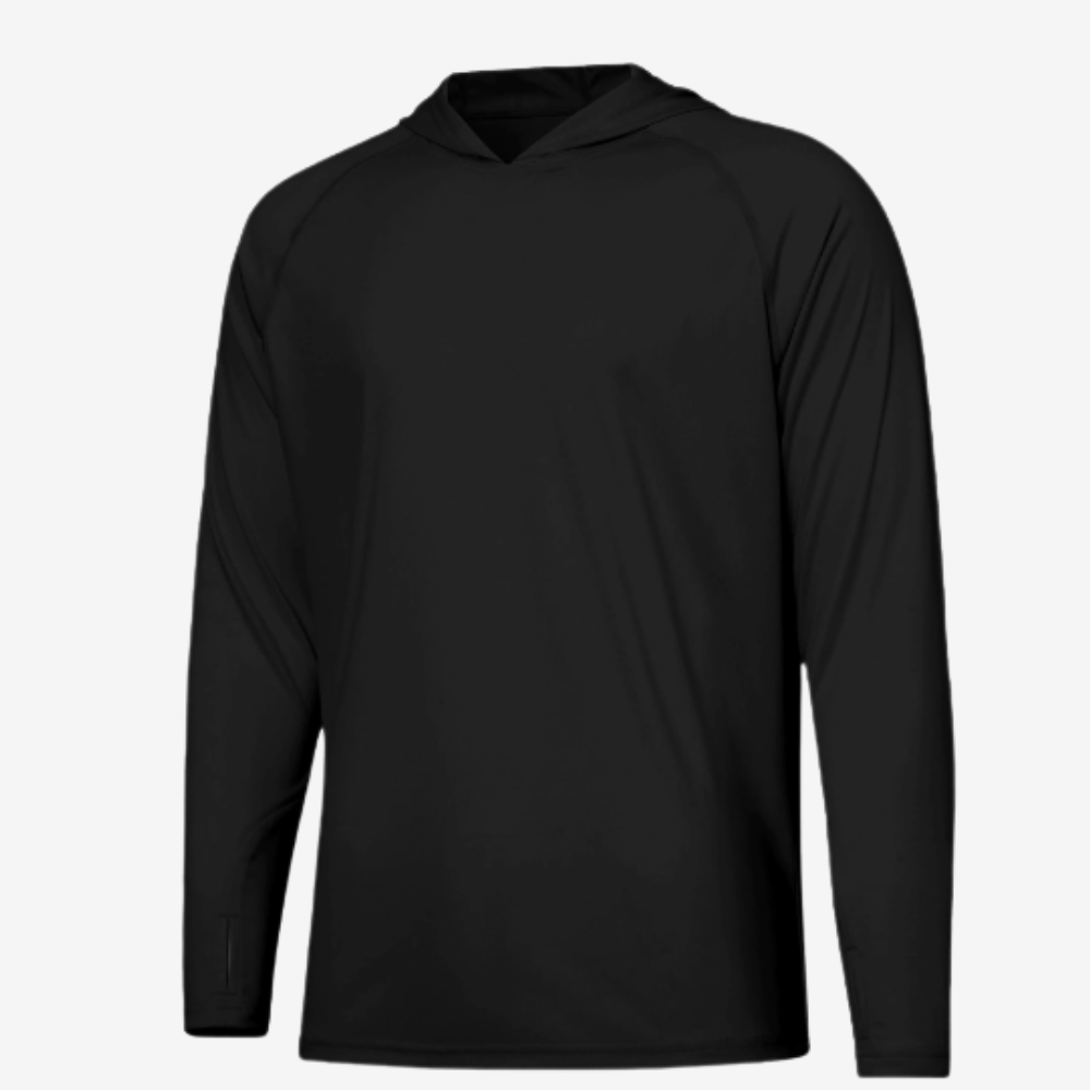 Men's UPF 50+ Sun Hoodie – Lightweight Quick-Dry Hiking & Fishing UV Top with Thumb Loops