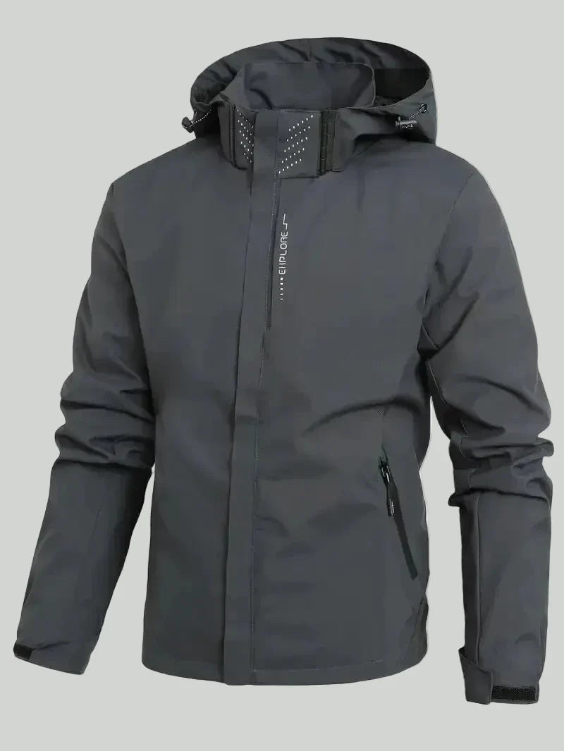 Men's Lightweight Waterproof Jacket - Packable Wind-Resistant Outdoor Rain Jacket for Hiking & Travel