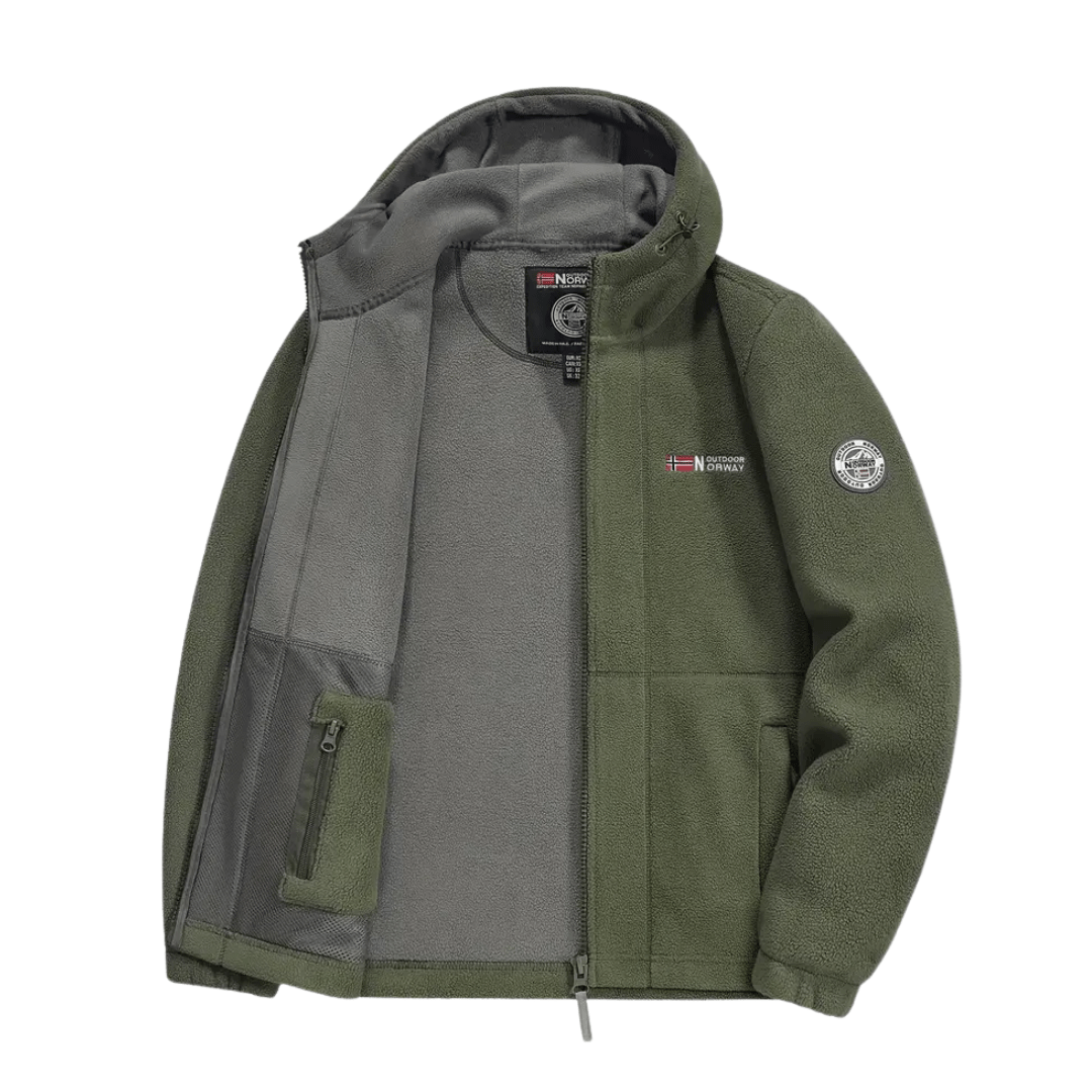 Men’s Windproof Fleece Jacket | Breathable Outdoor Layer for Cold Weather