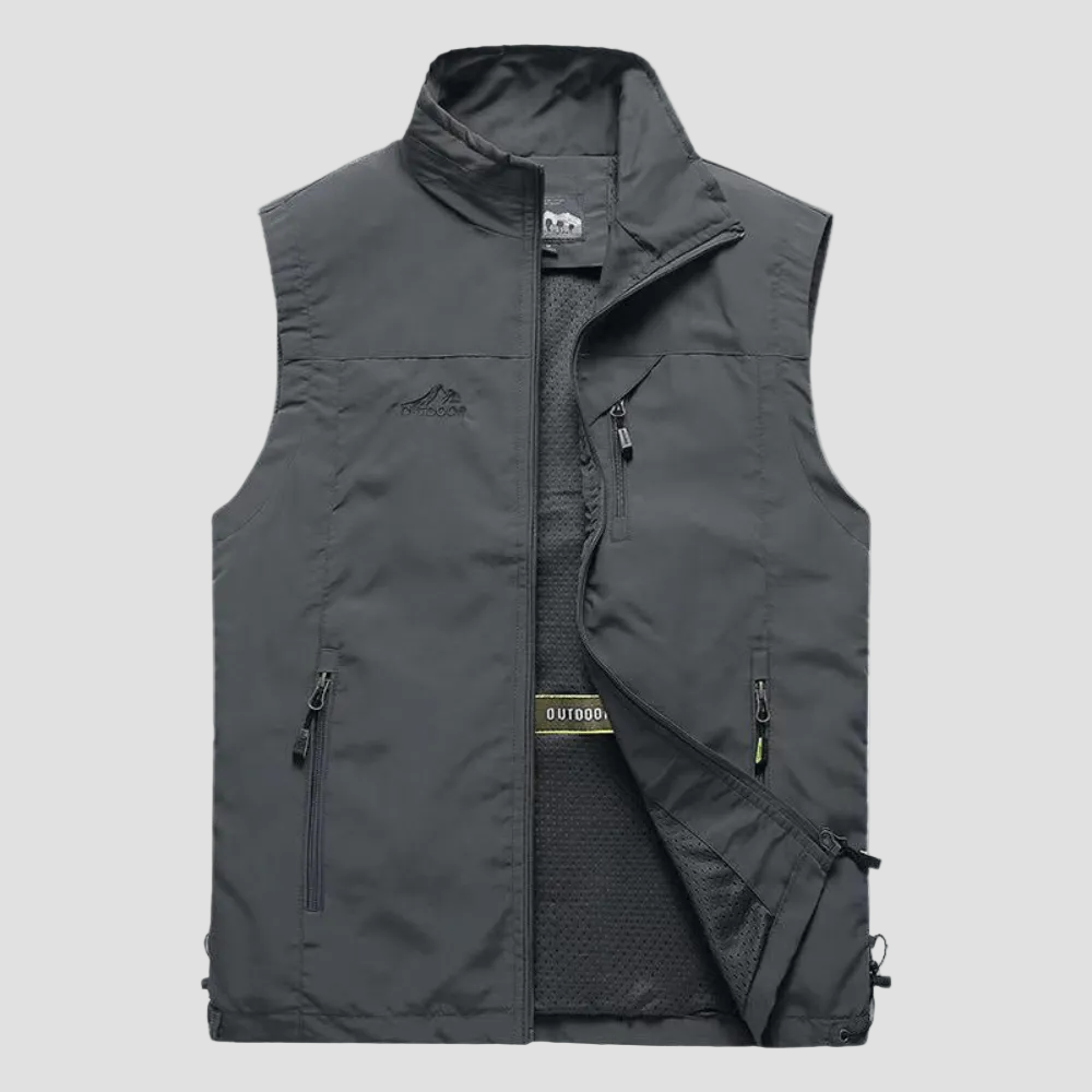 Lightweight Breathable Hiking Gilet – Multi-Pocket Outdoor Layer