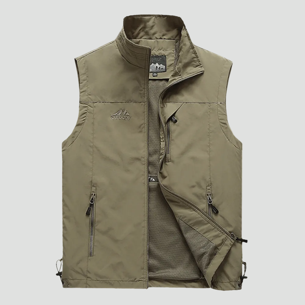 Lightweight Breathable Hiking Gilet – Multi-Pocket Outdoor Layer
