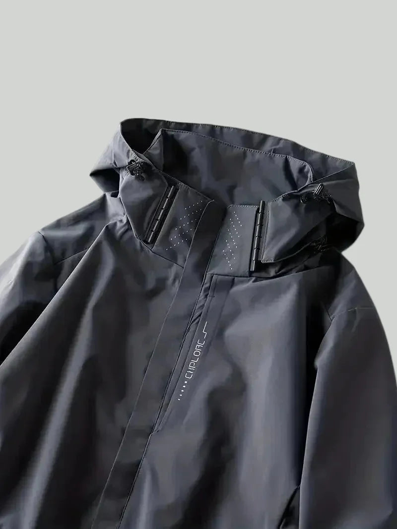 Men's Lightweight Waterproof Jacket - Packable Wind-Resistant Outdoor Rain Jacket for Hiking & Travel