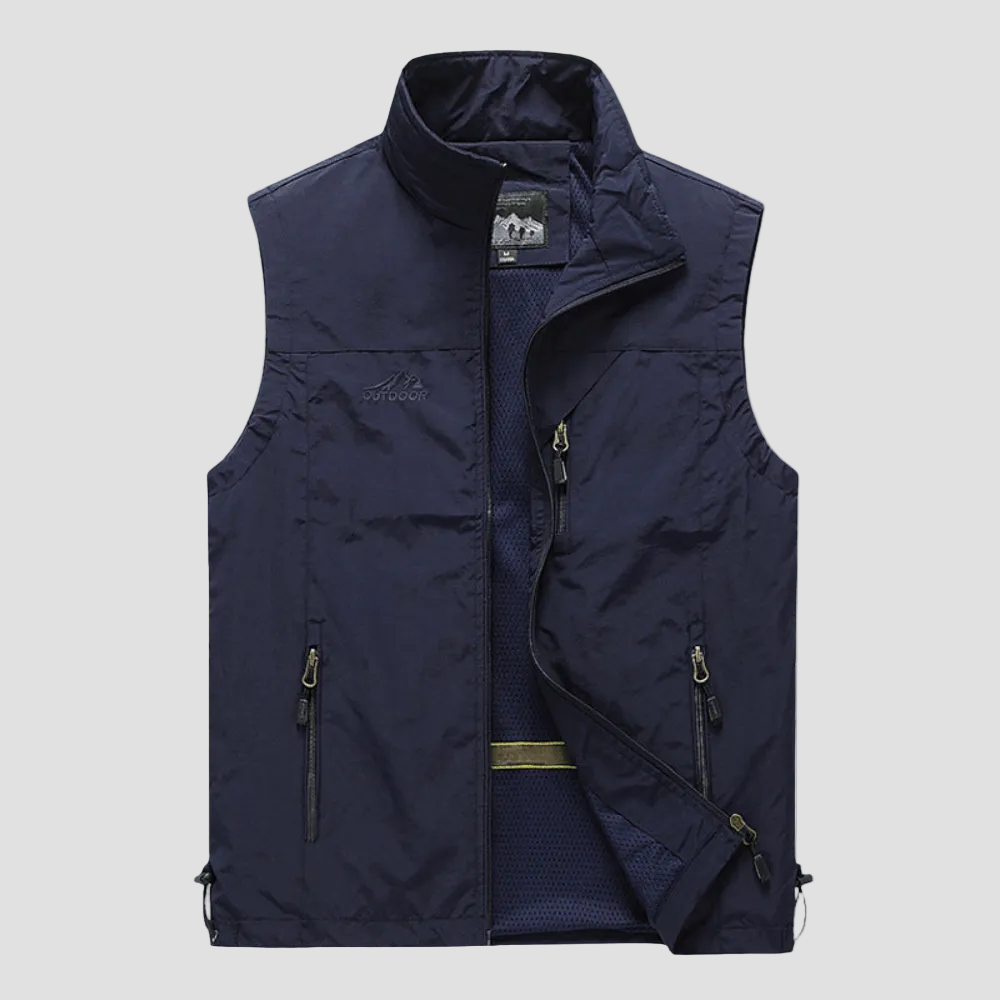 Lightweight Breathable Hiking Gilet – Multi-Pocket Outdoor Layer