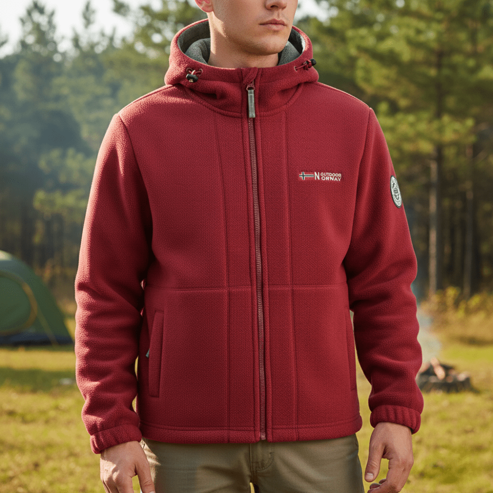 Men’s Windproof Fleece Jacket | Breathable Outdoor Layer for Cold Weather