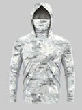 Camouflage Hooded Performance Shirt – Long-Sleeve Outdoor Layer with Face Cover