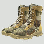 Men's Camouflage High-Top Hiking Boots - Breathable Lace-Up Trail Boots for Hiking & Trekking