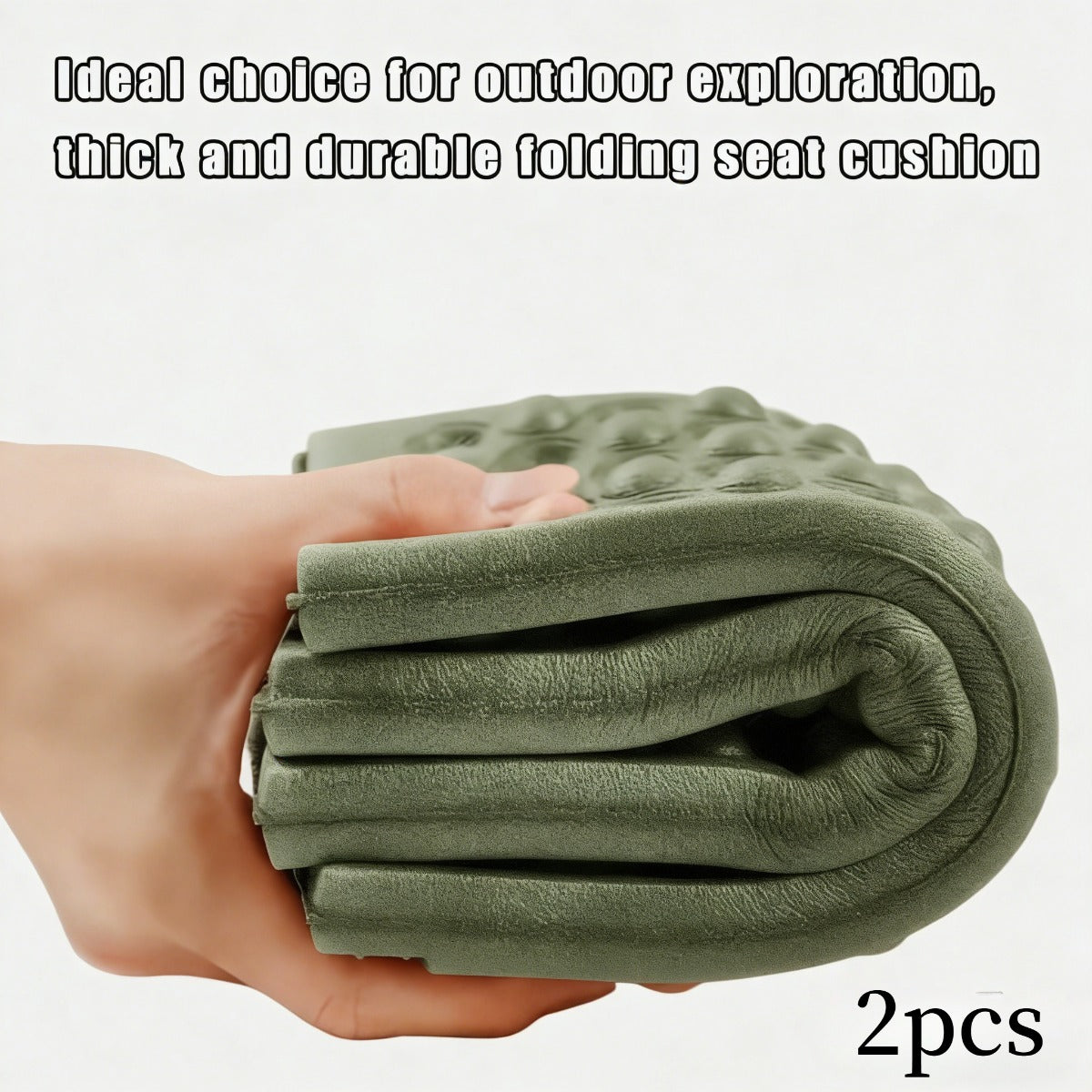 Set of Two Lightweight, Thick, Four-Fold Seat Cushions That Are Durable And Portable, Perfect for Outdoor Activities Like Gardening, Picnics, Beach Outings, Camping, Hiking, And Travel. They Are Washable And Ideal for Double Outdoor Adventures
