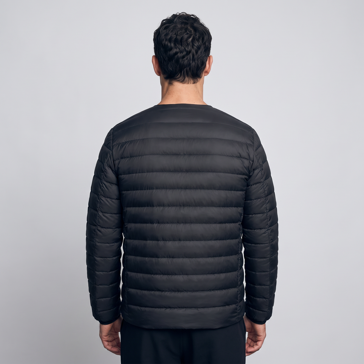 Terrabound Men's Down Jacket in Black, back view