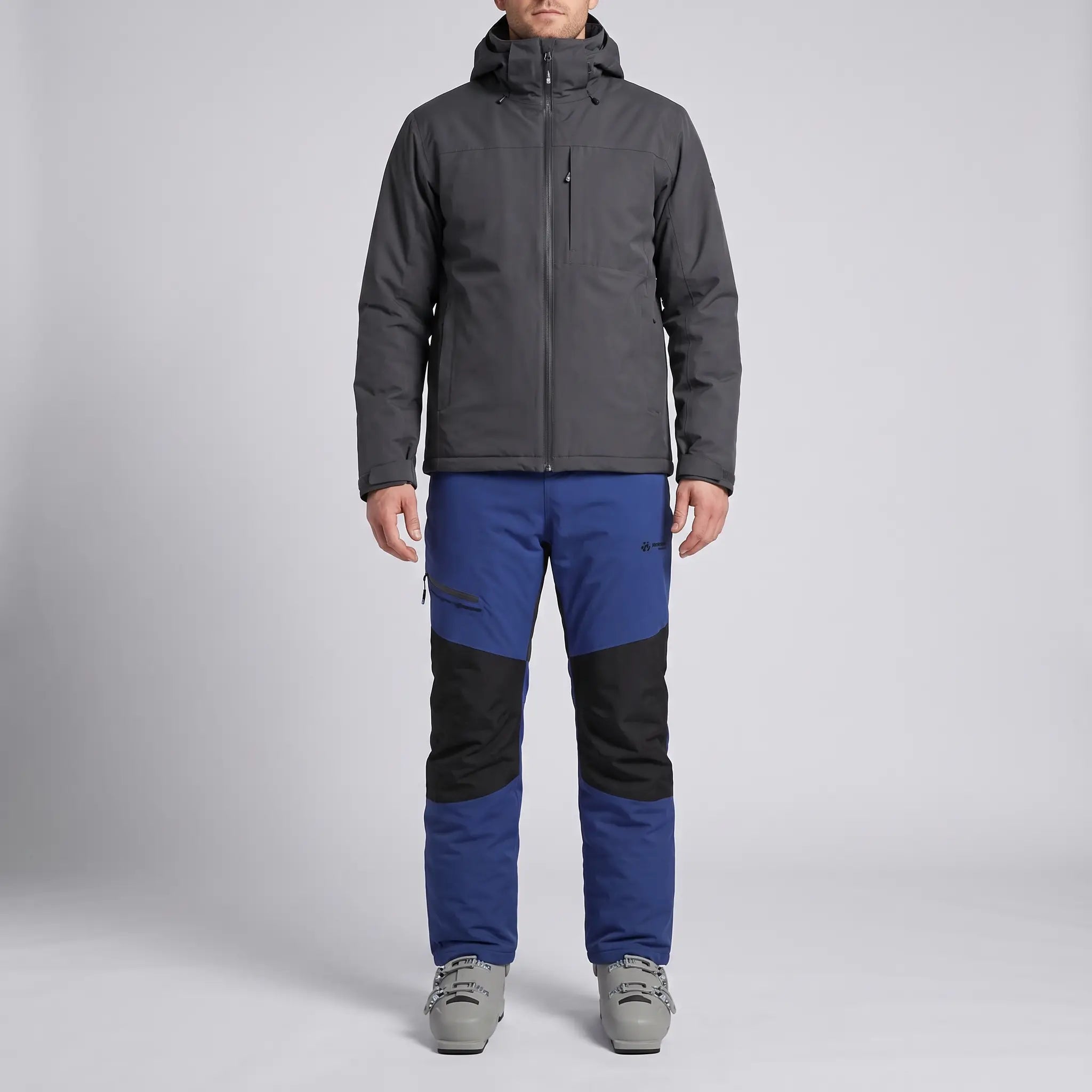 Terrabound insulated ski pants, blue, front view