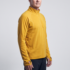 Men's Terrabound half-zip fleece in Bright Yellow, three-quarter side view