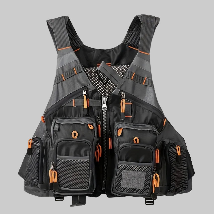 Men’s Multi-Pocket Outdoor Fishing Vest – Breathable Utility Design