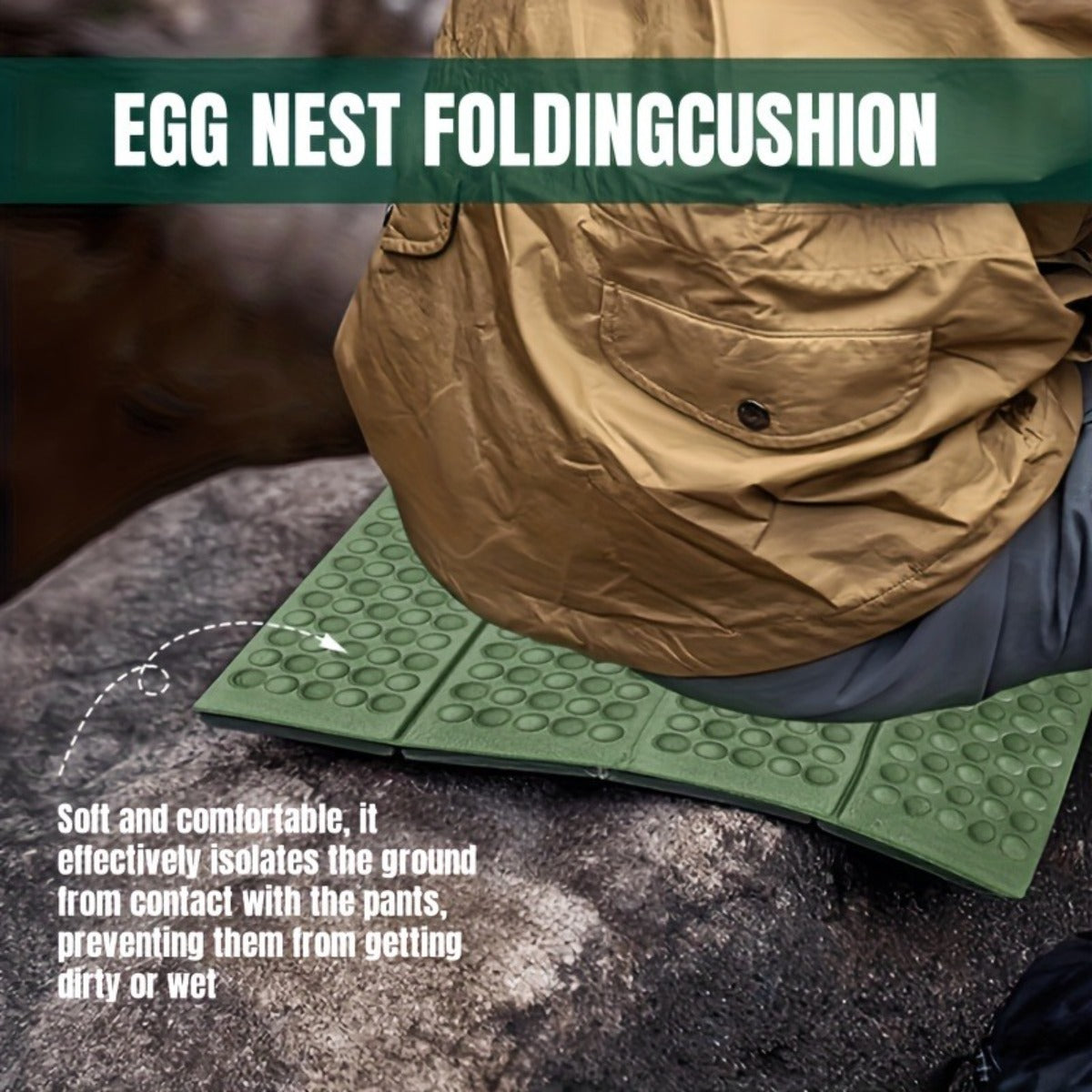 Set of Two Lightweight, Thick, Four-Fold Seat Cushions That Are Durable And Portable, Perfect for Outdoor Activities Like Gardening, Picnics, Beach Outings, Camping, Hiking, And Travel. They Are Washable And Ideal for Double Outdoor Adventures