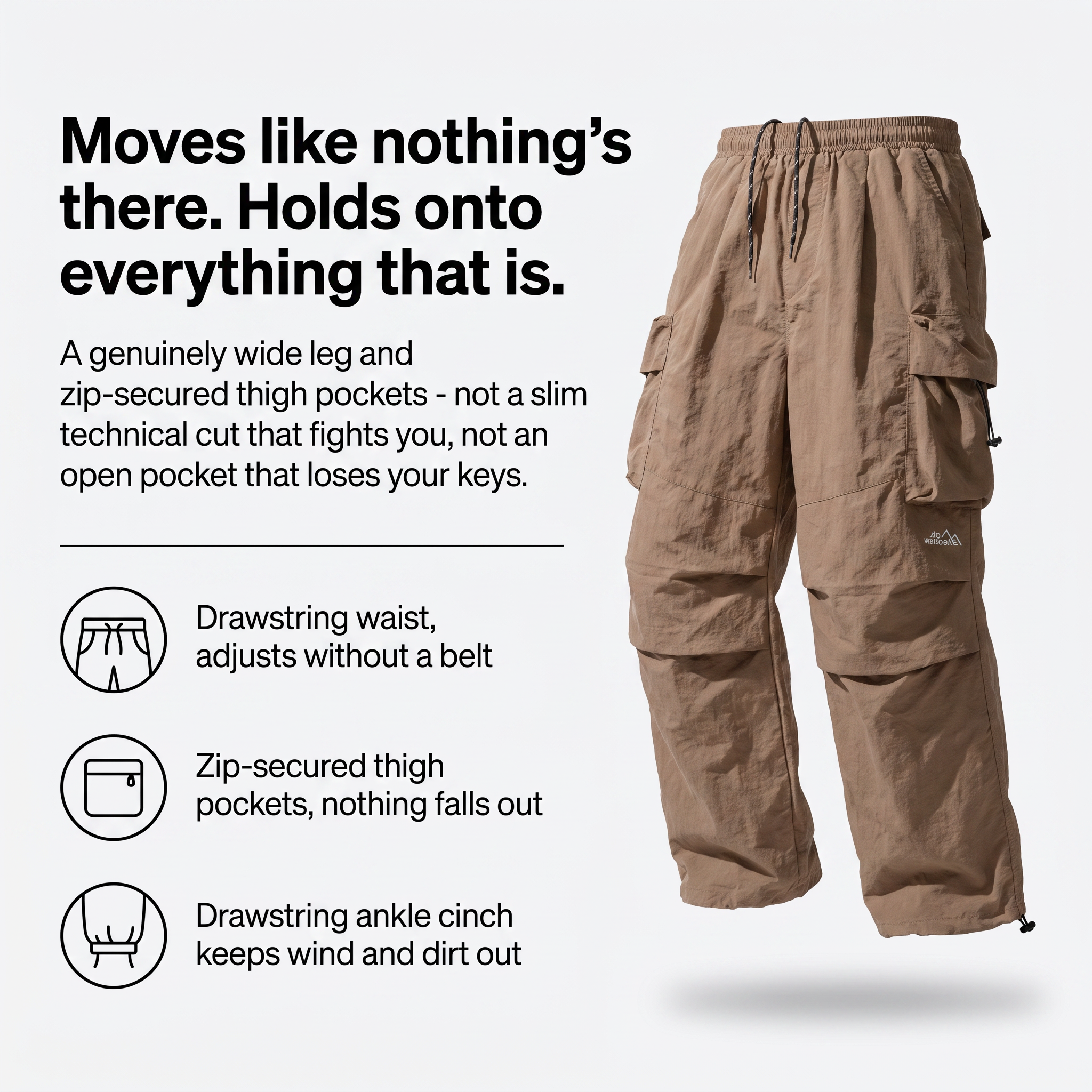 Terrabound cargo trousers feature graphic
